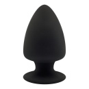Korek analny Silexd Plug Model 1 L Black Box - termoreaktywny rdzeń Silexpan, wysokość 9 cm, Ø 4,8 cm - 1
