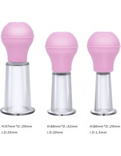Nipple stimulator pink 3 - pack smal medium large - Pompki do sutków i pochwy - 1