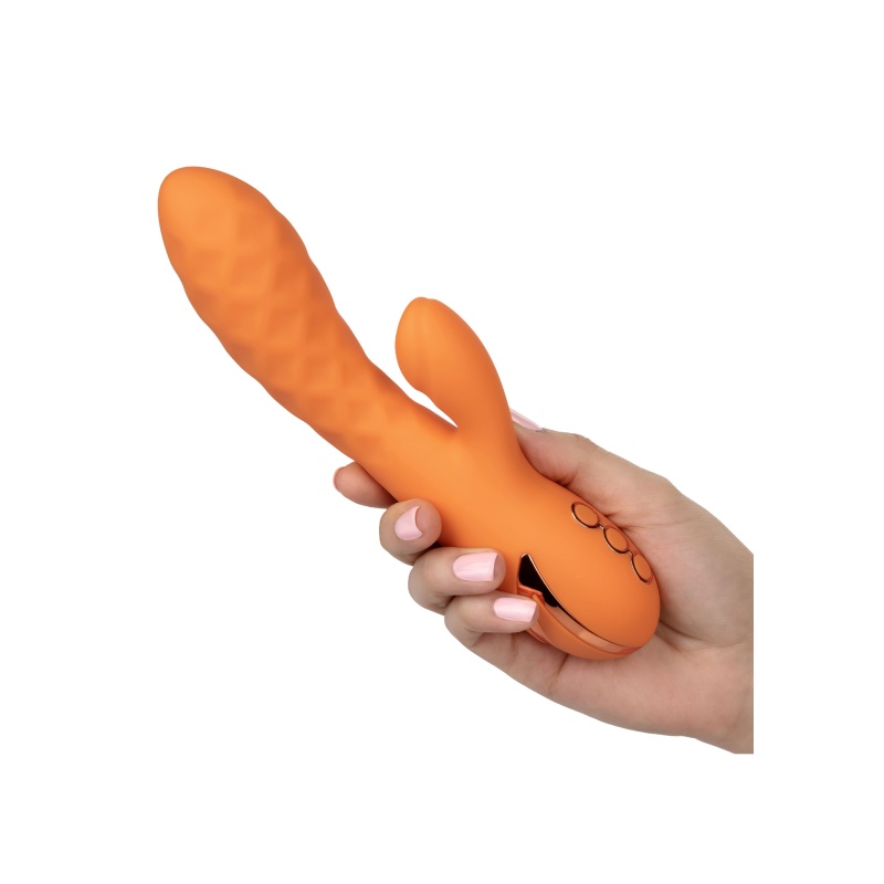 Wibrator California Dreaming Newport Beach Babe z opukiwaniem i wibracją 25,4 cm - 3