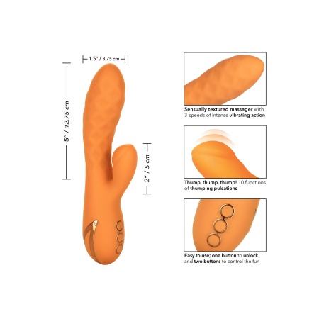 Wibrator California Dreaming Newport Beach Babe z opukiwaniem i wibracją 25,4 cm - 6