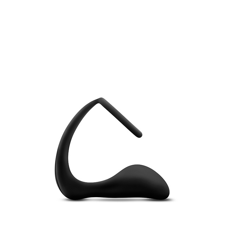 Korek analny z pierścieniem erekcyjnym Anal Adventures Cock Ring Plug Black - silikon platynowy, masaż prostaty, 10,5 cm - 1