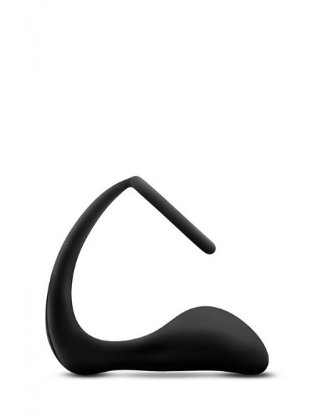 Anal Adventures Cock Ring Plug Black - Duże Korki Analne - 1