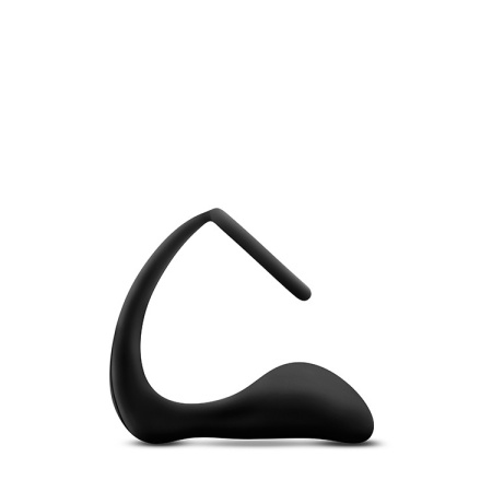 Korek analny z pierścieniem erekcyjnym Anal Adventures Cock Ring Plug Black - silikon platynowy, masaż prostaty, 10,5 cm - 1