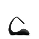 Korek analny z pierścieniem erekcyjnym Anal Adventures Cock Ring Plug Black - silikon platynowy, masaż prostaty, 10,5 cm - 1