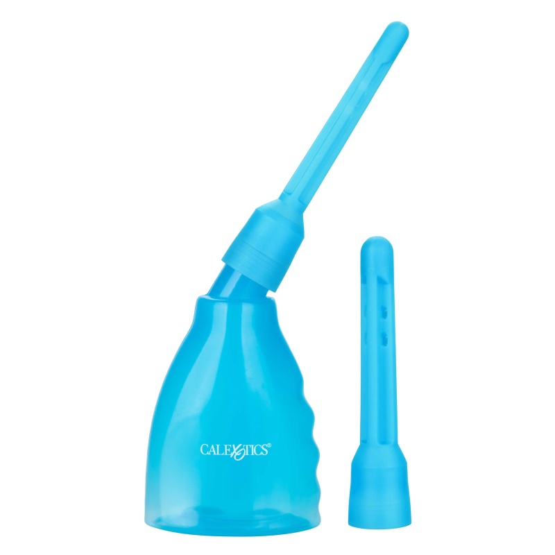 Irygator analny Ultimate Douche Blue z dwiema wymiennymi końcówkami o długości 8,3 cm i 9 cm - 1