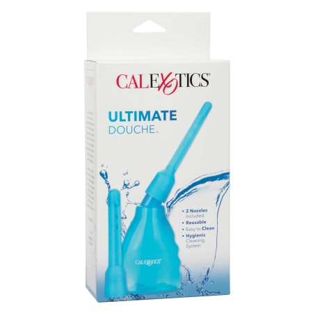 Irygator analny Ultimate Douche Blue z dwiema wymiennymi końcówkami o długości 8,3 cm i 9 cm - 2