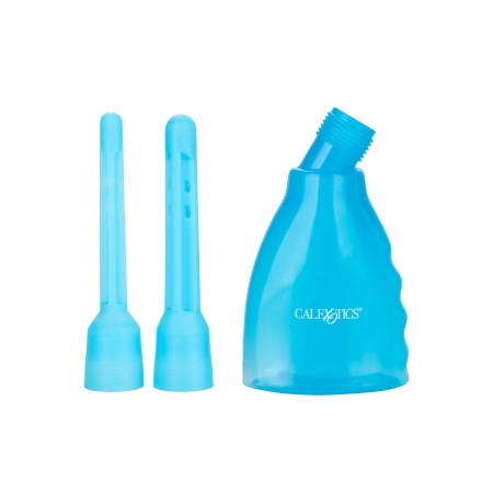 Irygator analny Ultimate Douche Blue z dwiema wymiennymi końcówkami o długości 8,3 cm i 9 cm - 3