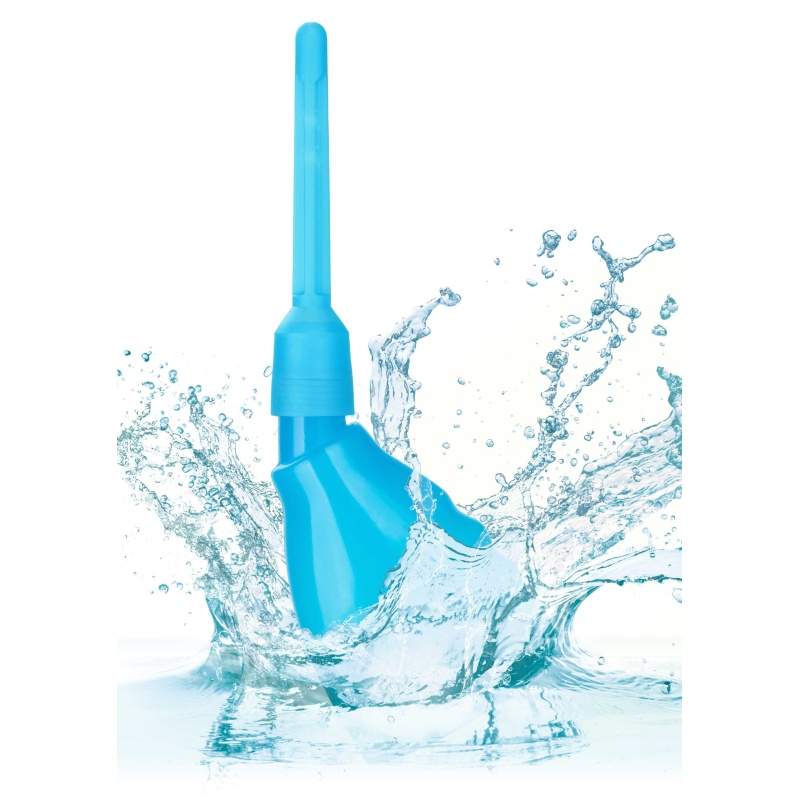 Irygator analny Ultimate Douche Blue z dwiema wymiennymi końcówkami o długości 8,3 cm i 9 cm - 5