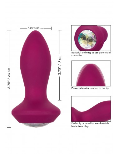 Vibrating Petite Crystal Probe - Kulki i korki analne wibrujące - 6