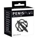 Penis Plug z Klatką na Żołądź ORION – Silikon Soft Touch, długość 5,7 cm, średnica 0,6–0,8 cm, klatka 3 cm - 1