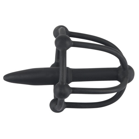 Penis Plug z Klatką na Żołądź ORION – Silikon Soft Touch, długość 5,7 cm, średnica 0,6–0,8 cm, klatka 3 cm - 2