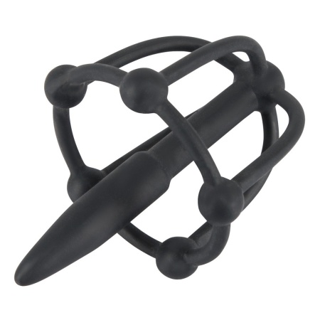Penis Plug z Klatką na Żołądź ORION – Silikon Soft Touch, długość 5,7 cm, średnica 0,6–0,8 cm, klatka 3 cm - 3