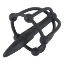 Penis Plug z Klatką na Żołądź ORION – Silikon Soft Touch, długość 5,7 cm, średnica 0,6–0,8 cm, klatka 3 cm - 3