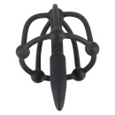 Penis Plug z Klatką na Żołądź ORION – Silikon Soft Touch, długość 5,7 cm, średnica 0,6–0,8 cm, klatka 3 cm - 4