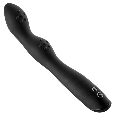 Wibrator analny Rebel P-Spot 23,5 cm z zakrzywioną końcówką i falistym trzonem - 2