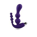 Stymulator analny Double Pleaser 15,5 cm (3 cm średnicy) fioletowy silikonowy - 1