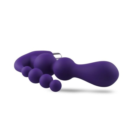 Stymulator analny Double Pleaser 15,5 cm (3 cm średnicy) fioletowy silikonowy - 3