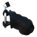 Klatka na penisa FCR Extreme Silicone Cock Bloc – regulowany pierścień, metalowy zamek, długość 9,5 cm - 4