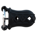 Klatka na penisa FCR Extreme Silicone Cock Bloc – regulowany pierścień, metalowy zamek, długość 9,5 cm - 5
