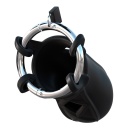 Klatka na penisa FCR Extreme Silicone Cock Bloc – regulowany pierścień, metalowy zamek, długość 9,5 cm - 6