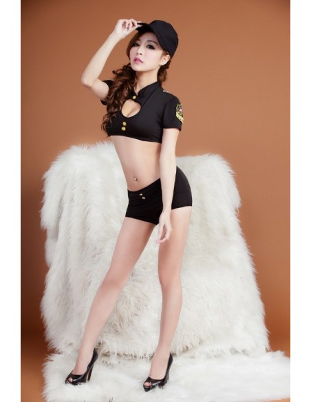 Role Play - Police Officer - one size - black TL83 - Kostiumy i przebrania erotyczne - 2