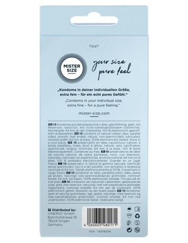 Mister Size 64mm pack of 10 - Prezerwatywy wegańskie - 3