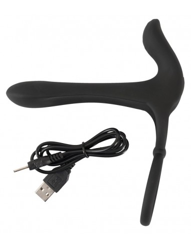 Black Velvets Couples Vibrator - Strap-ony, dilda na pasku z wibracją - 2