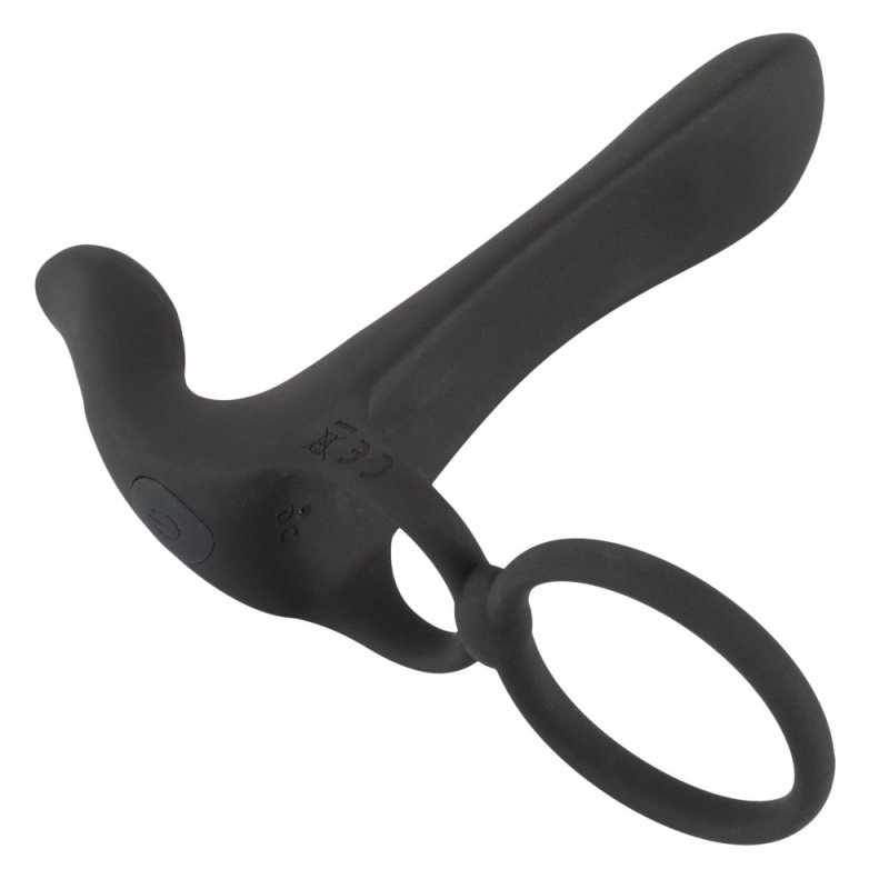 Wibrator dla par Couples Vibrator z podwójnym silnikiem, pierścieniem erekcyjnym i stymulatorem łechtaczki, długość 14 cm - 3