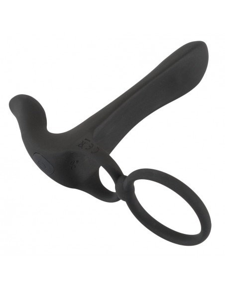 Black Velvets Couples Vibrator - Strap-ony, dilda na pasku z wibracją - 3