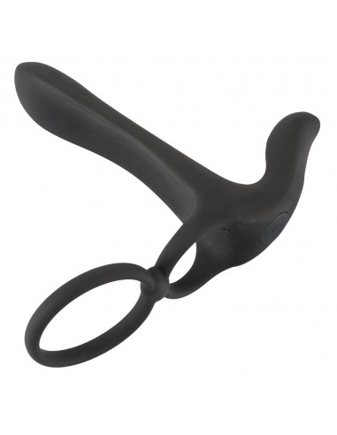 Black Velvets Couples Vibrator - Strap-ony, dilda na pasku z wibracją - 4