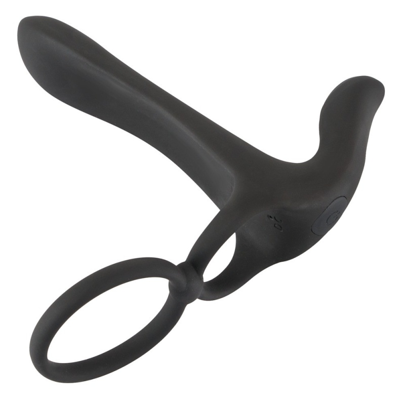 Wibrator dla par Couples Vibrator z podwójnym silnikiem, pierścieniem erekcyjnym i stymulatorem łechtaczki, długość 14 cm - 4
