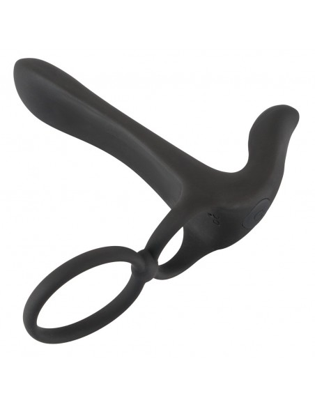 Black Velvets Couples Vibrator - Strap-ony, dilda na pasku z wibracją - 4