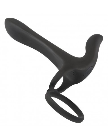 Black Velvets Couples Vibrator - Strap-ony, dilda na pasku z wibracją - 5