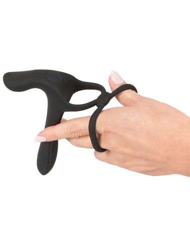 Black Velvets Couples Vibrator - Strap-ony, dilda na pasku z wibracją - 8