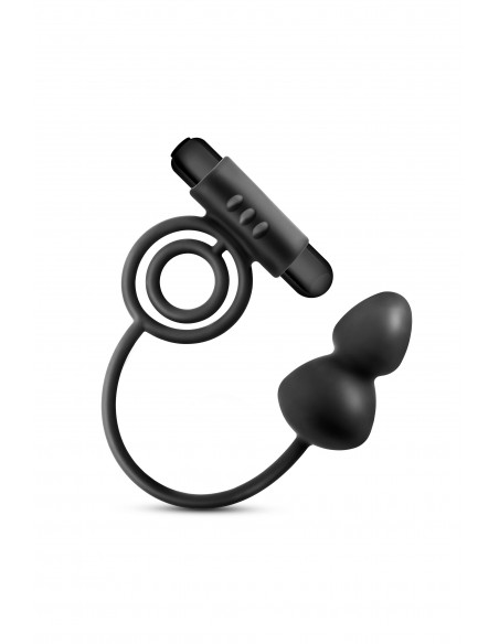 Anal Adventures Anal Plug With C-Ring - Kulki i korki analne wibrujące - 1