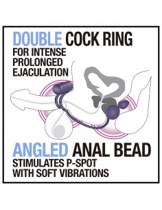 Anal Adventures Anal Plug With C-Ring - Kulki i korki analne wibrujące - 1 2