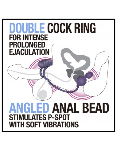 Anal Adventures Anal Plug With C-Ring - Kulki i korki analne wibrujące - 2