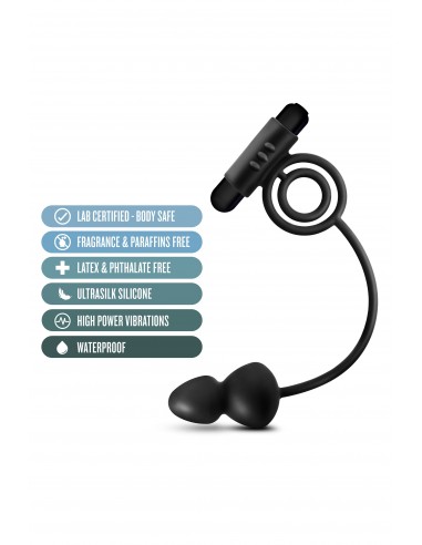 Anal Adventures Anal Plug With C-Ring - Kulki i korki analne wibrujące - 12