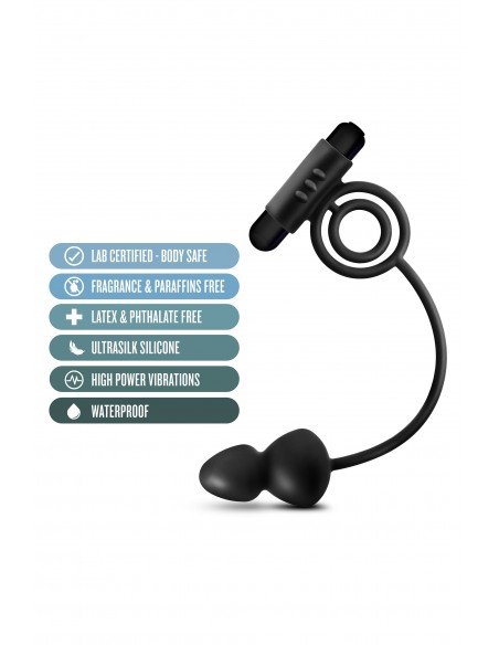 Anal Adventures Anal Plug With C-Ring - Kulki i korki analne wibrujące - 12