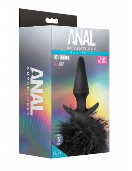 Anal Adventures Rabbit Tail Plug - Korki analne z ogonkiem - 7