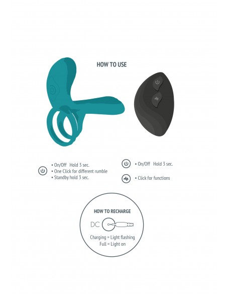 Couples Vibrator Ring - Pierścienie erekcyjne wibrujące - 5