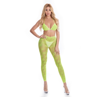 ALL ABOUT LEAF BRA SET GRN - 1