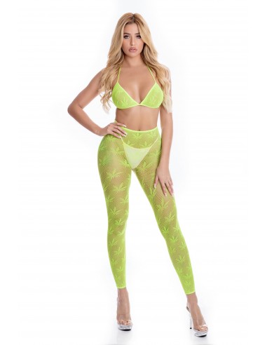 ALL ABOUT LEAF BRA SET GRN, OS - Komplety bielizny erotycznej - 1