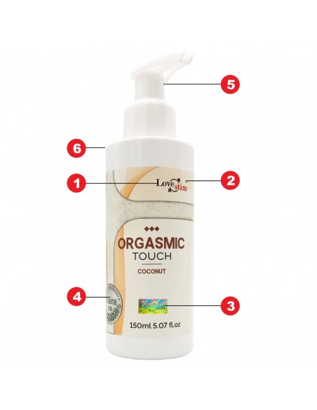Orgasmic Touch Coconut 150 ml - Olejki i żele do masażu - 8