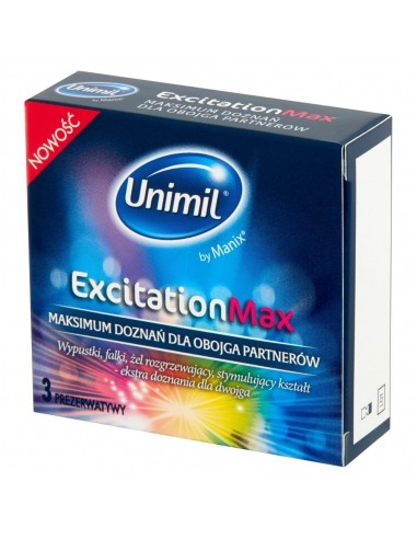 UNIMIL EXCITATION MAX BOX 3 - Prezerwatywy klasyczne - 1