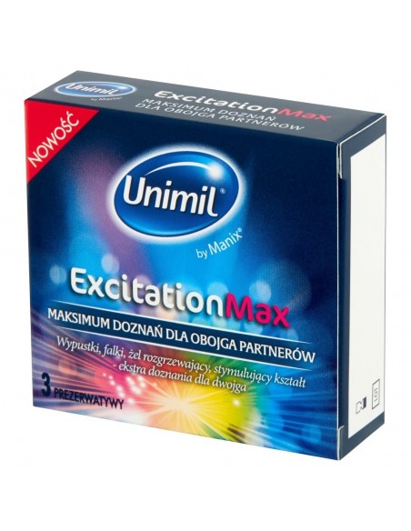 UNIMIL EXCITATION MAX BOX 3 - Prezerwatywy klasyczne - 1
