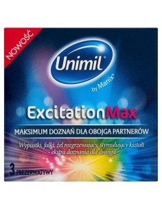 UNIMIL EXCITATION MAX BOX 3 - Prezerwatywy klasyczne - 1 2