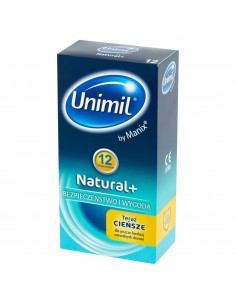 UNIMIL BOX 12 NATURAL+ - Prezerwatywy klasyczne - 1