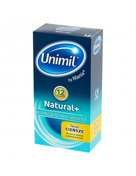 UNIMIL BOX 12 NATURAL+ - Prezerwatywy klasyczne - 1