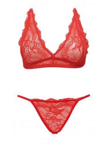 Ouno-Sexy Lingerie Set 2 parts-S/M-Red - Komplety bielizny erotycznej - 1